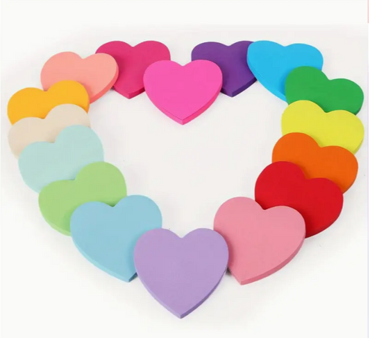 Heart Post-it notes