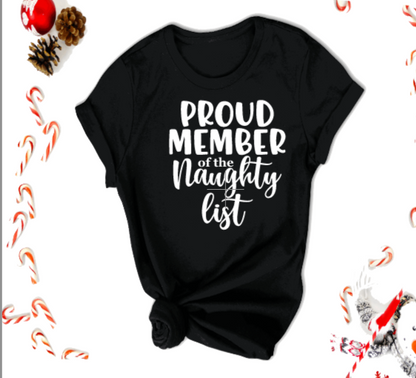 Naughty List Xmas Shirts